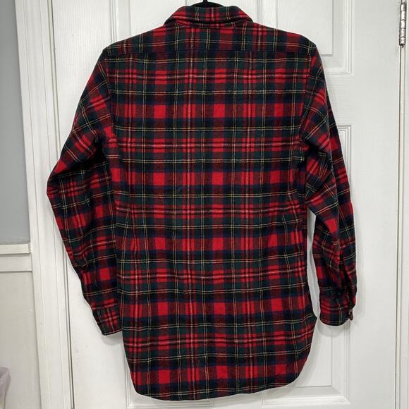 Vintage Pendleton Long Sleeve Virgin Wool Lodge Shirt Button USA Size Small - Picture 7 of 11